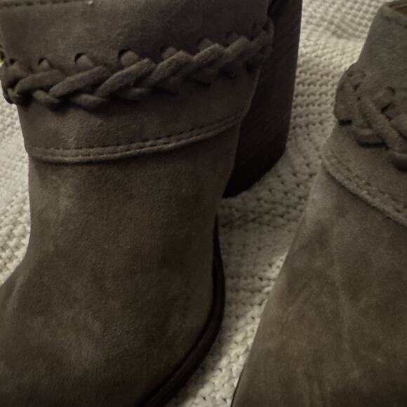 Sam Edelman Alison Desert Olive Stacked Heel Slip On Leather Mules Size 8 NWOT - Picture 3 of 9